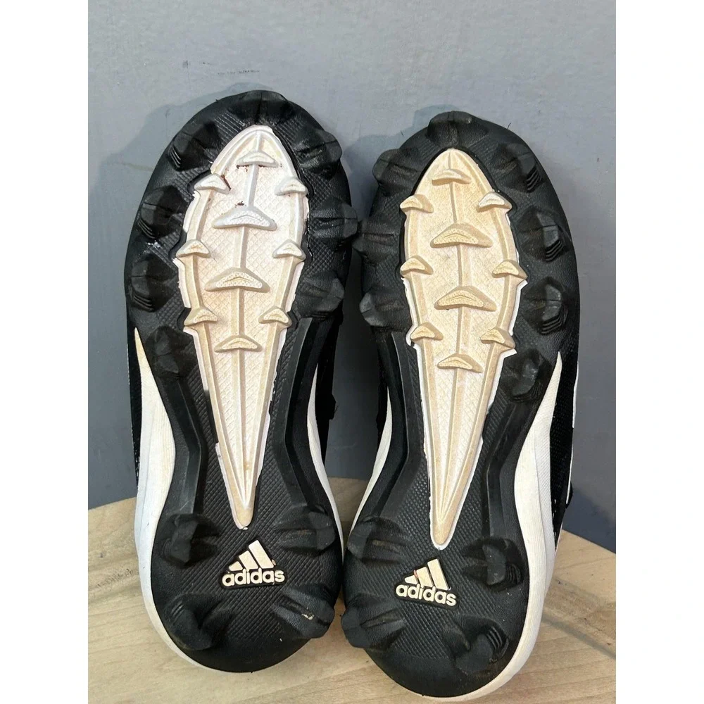 Adidas Adizero Shoes Youth 10K Black White Cleats Boys Molded‎ Soccer Football